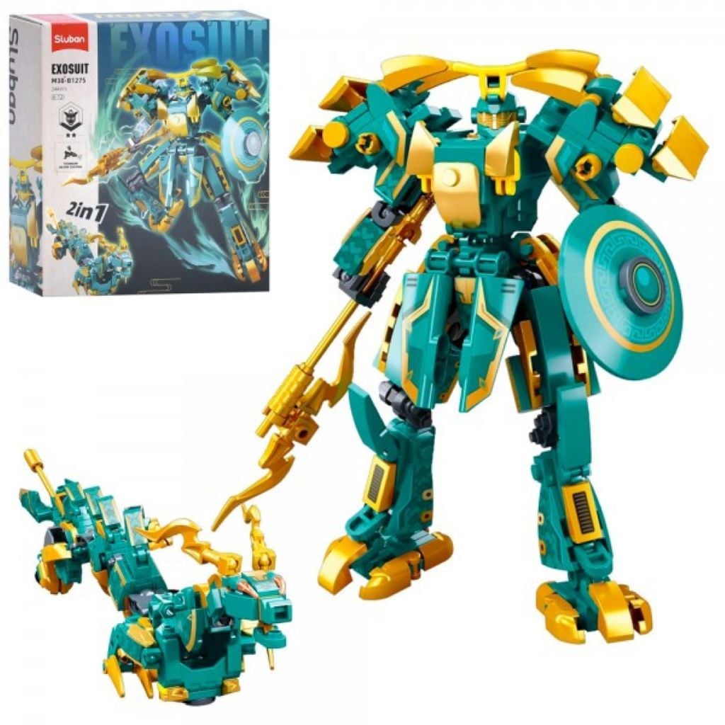Конструктор типу лего 244 дет Exosuit робот дракон 2в1 в коробці 23*22*7см M38-B1275 sluban