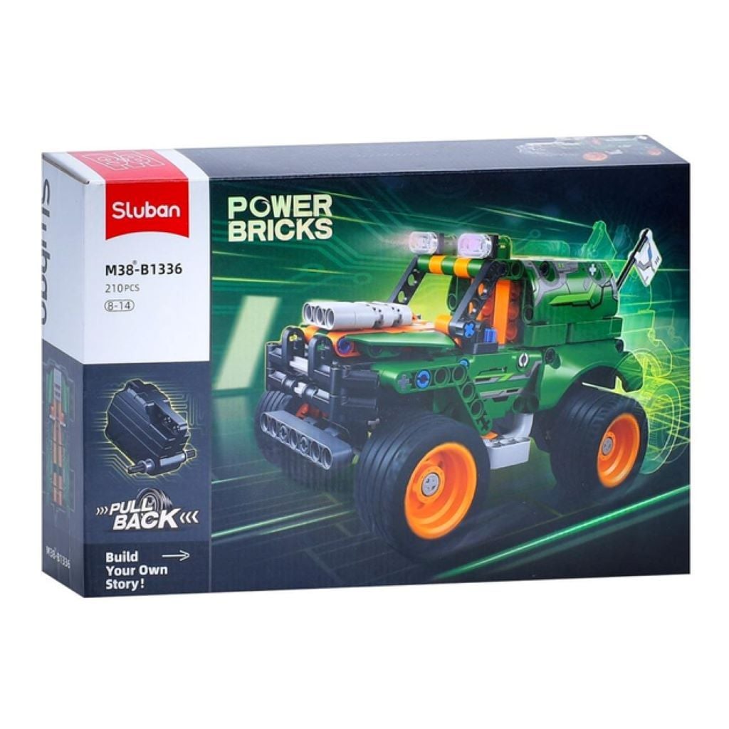 Конструктор типу лего 210дет Power Bricks машина у коробці 30*19*6см M38-B1336 sluban