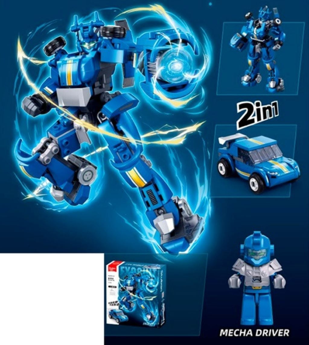 Конструктор 253дет Exosuit 2в1 Робот-машина у коробці 23*22*6,5см M38-B1317 sluban