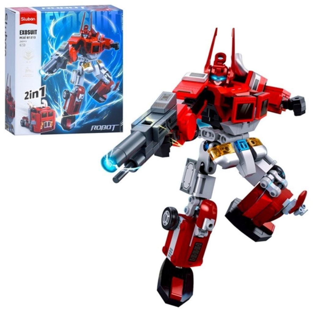 Конструктор 260дет Exosuit 2в1 Робот-машина у коробці 23*22*6,5см M38-B1313 sluban