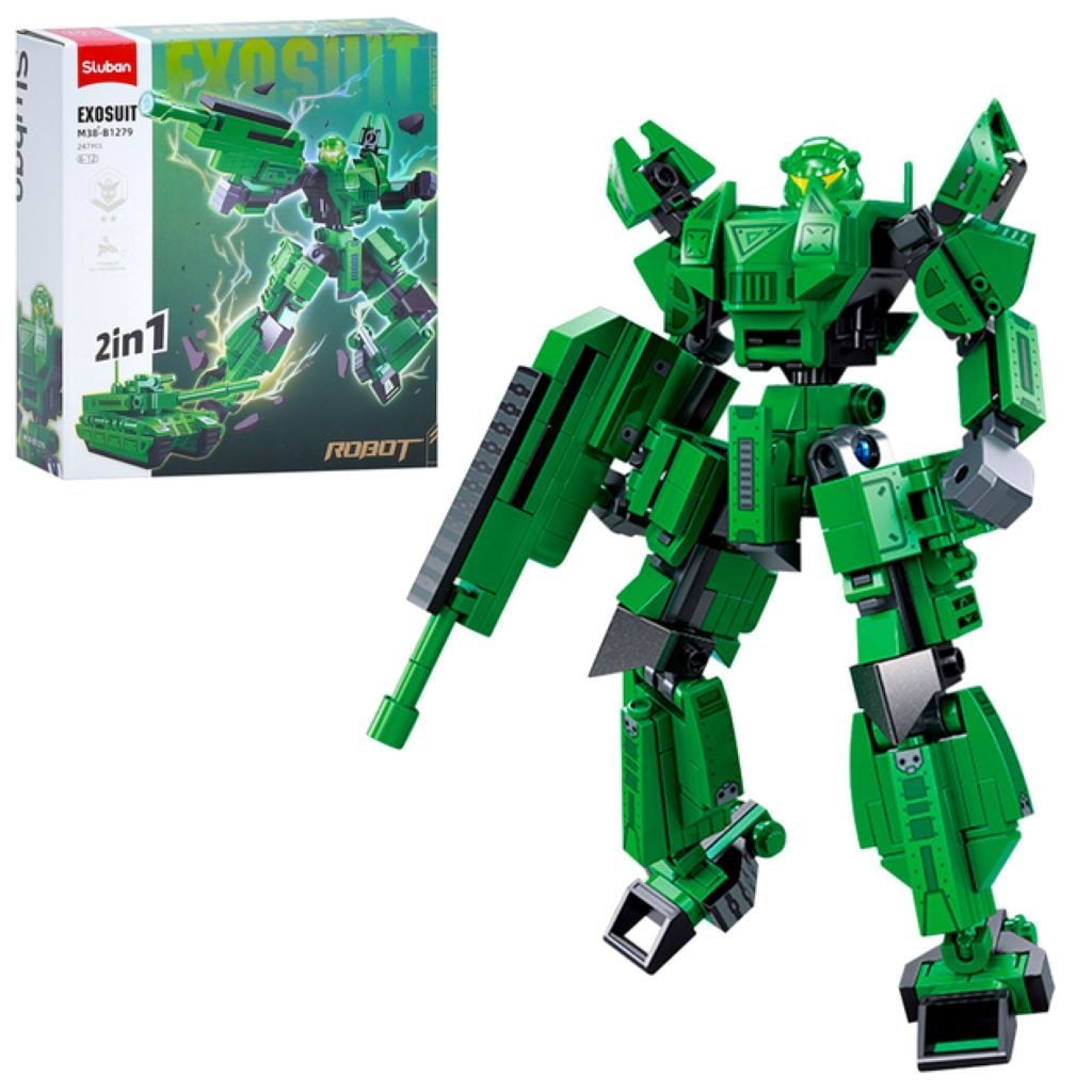 Конструктор 247дет Exosuit 2в1 Робот-танк у коробці 23*22*6,5см M38-B1279 sluban