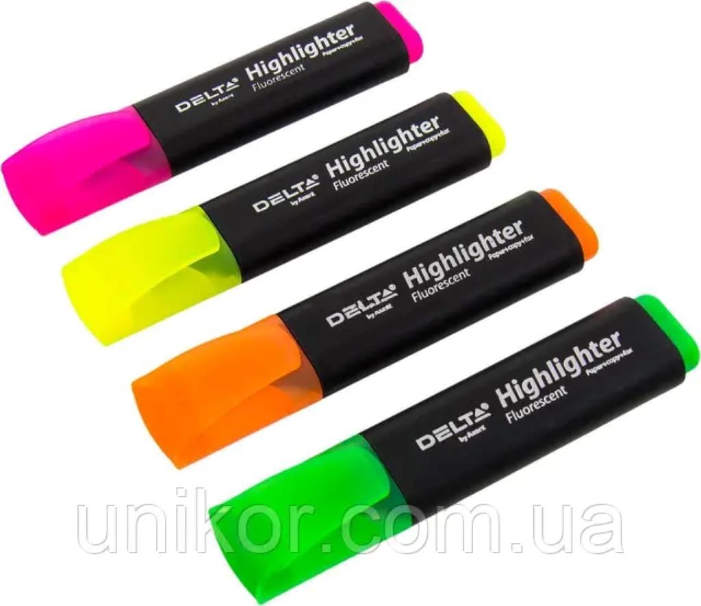 Маркер текстовий 4шт набір у блістері мікс кольорів ST-890-4 Китай