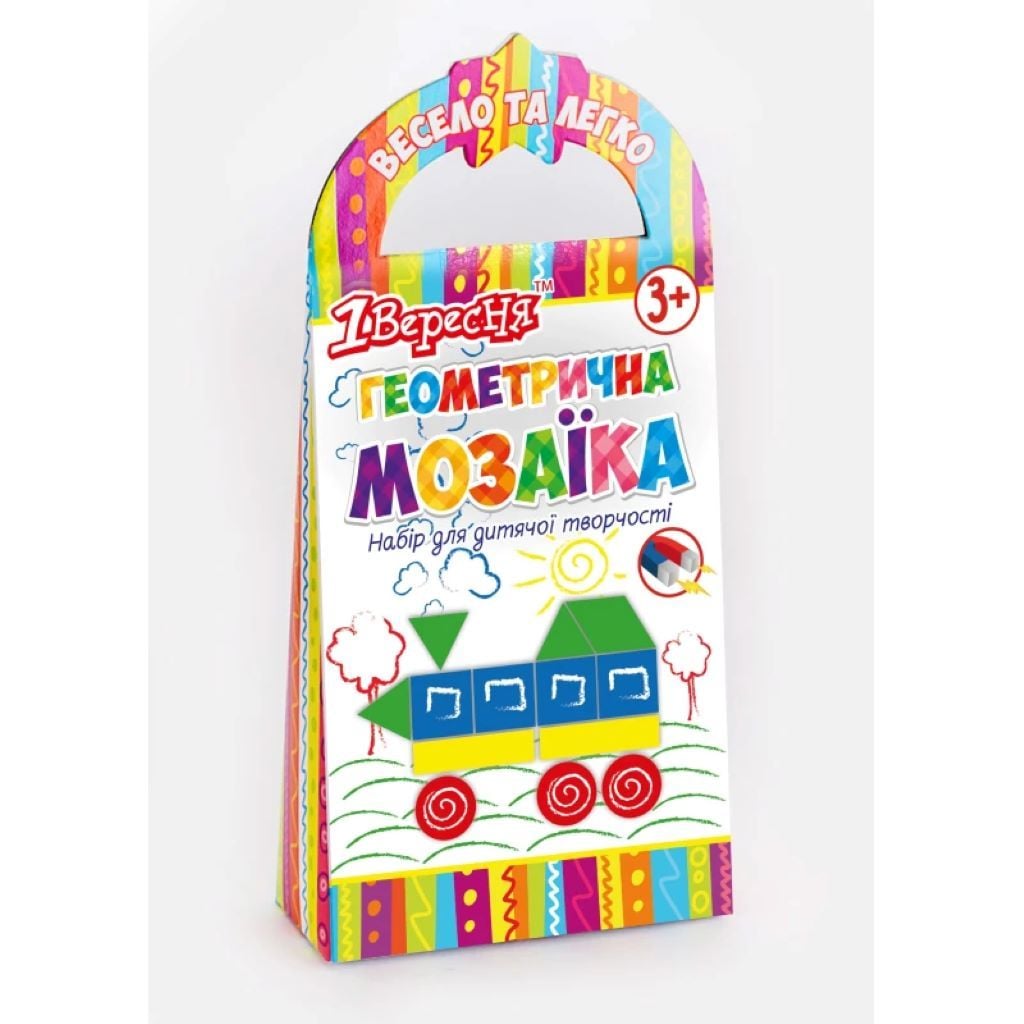 Мозаїка магнітна Геометрична 20 фігур в коробці 952923 1вересня