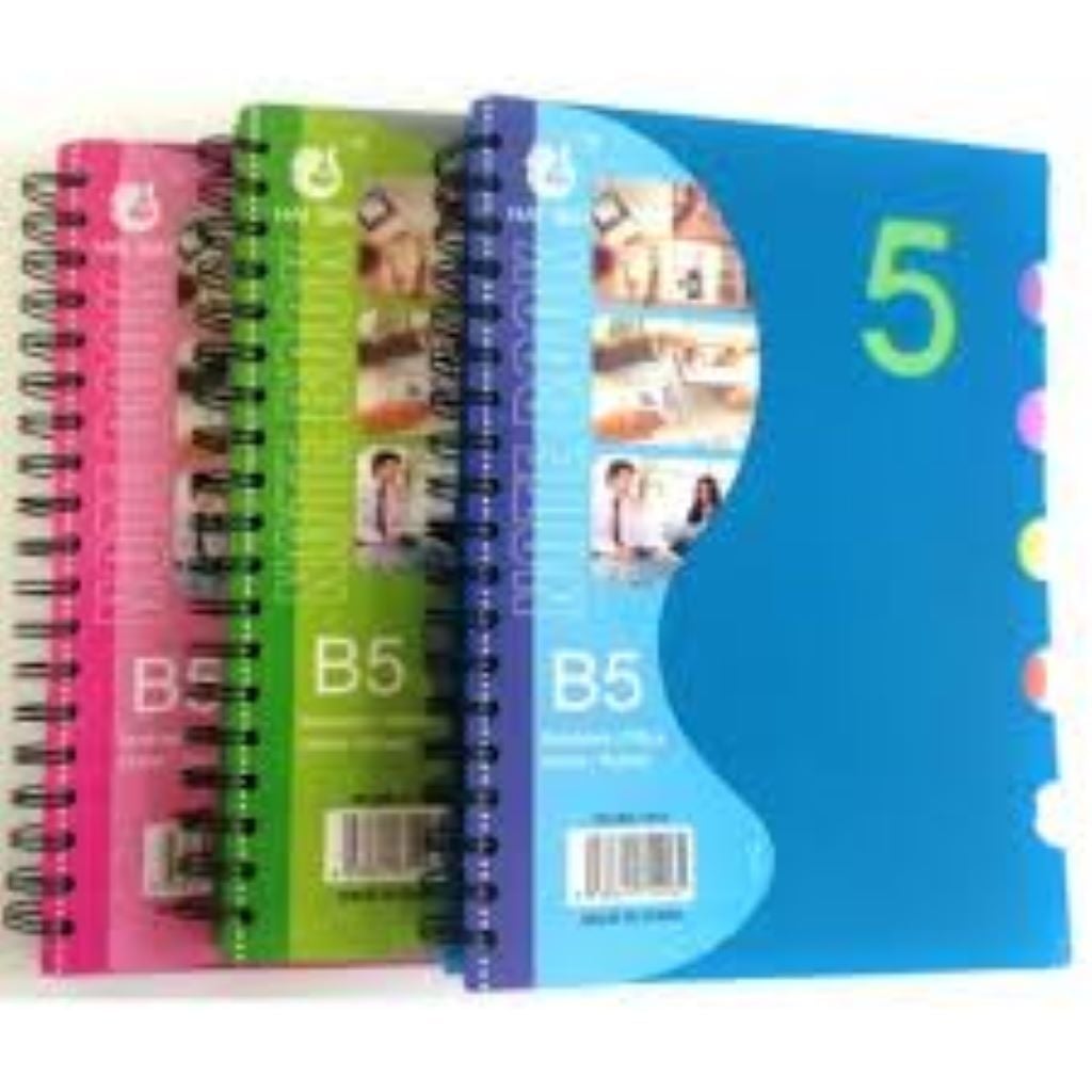 Блокнот з відділеннями пластиковий на спіралі B5-1418 Китай