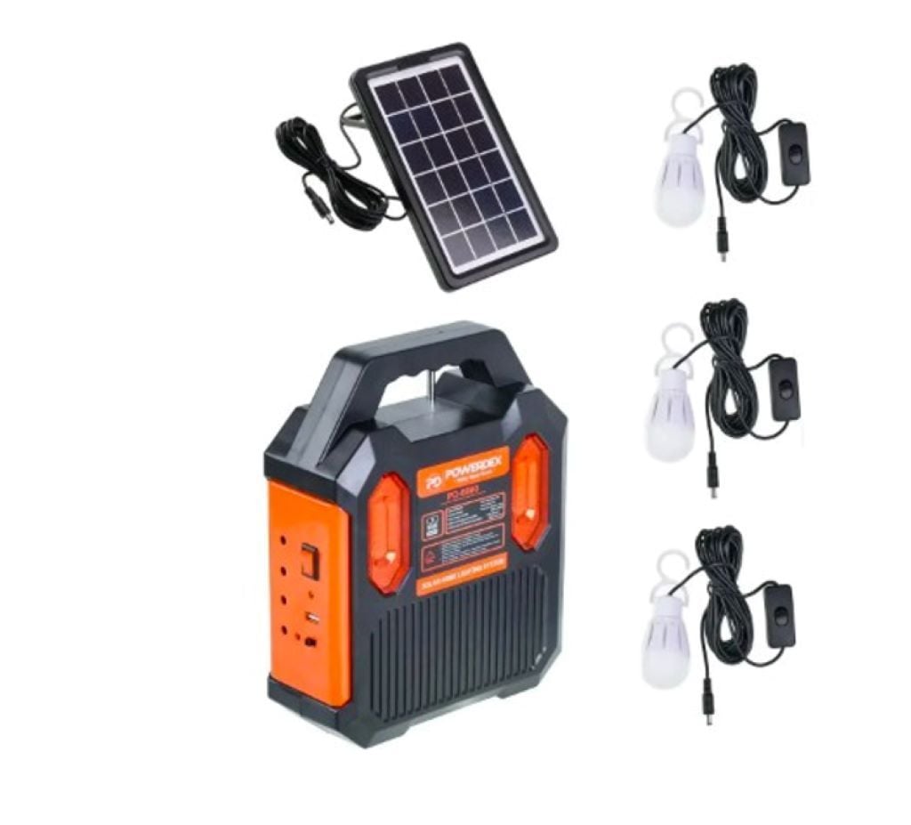 Ліхтар портативна сонячна станція радіо Bluetooth колонка Сонячна панель 3 лампи у коробці 27*20*17см PD-6800 Україна