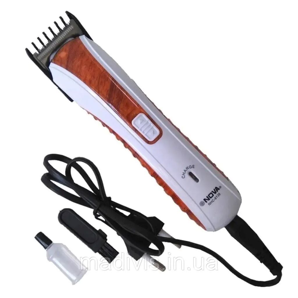Машинка тример для стриження волосся від мережі у коробці 18*12*5см NHC-6138 Nova