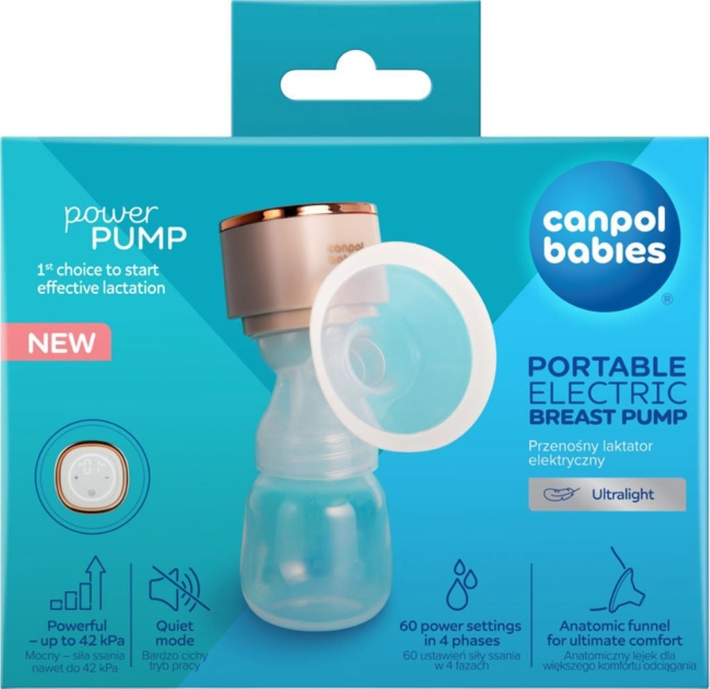 Молоковідсмоктувач портативний електричний PowerPump у коробці 16*13*9см 20/107 Canpol