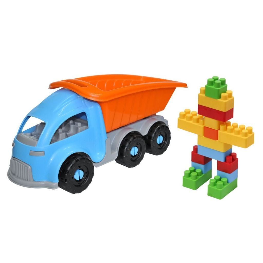 Машина пластик самоскид з конструктором 33 елементи у сітці 40041 Тігрес