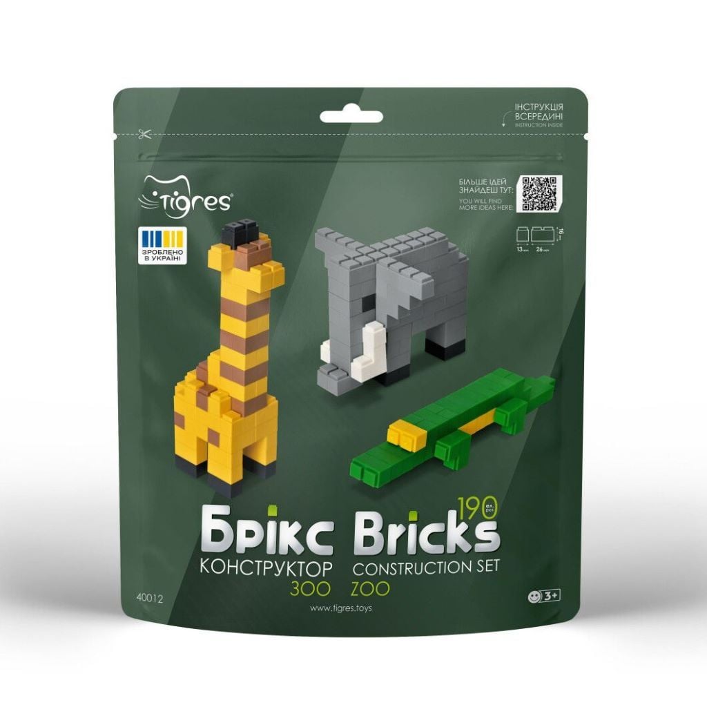 Конструктор Брікс Зоо 190 елемента в упаковці 40012 Тігрес