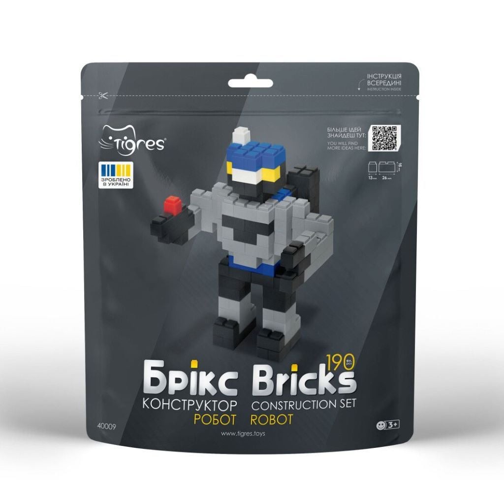 Конструктор Брікс Робот 190 елемента в упаковці 40009 Тігрес
