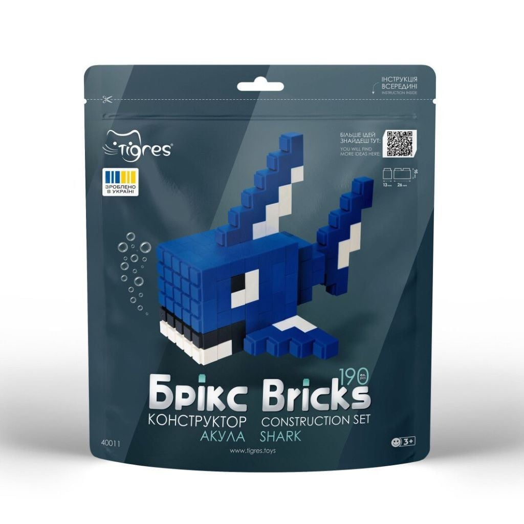 Конструктор Брікс Акула 190 елемента в упаковці 40011 Тігрес