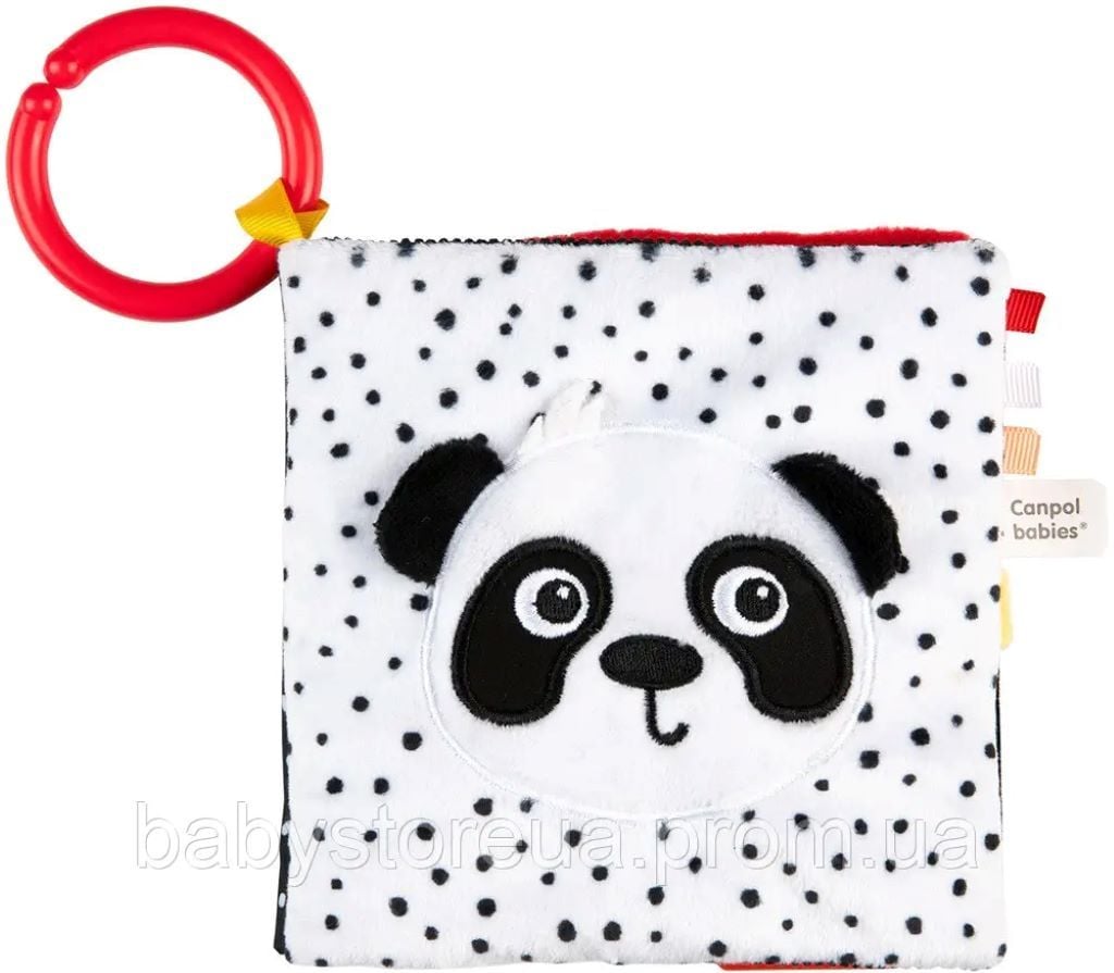 Брязкальце книжка м'яка розвиваюча контрастна сенсорна Babies Boo														  68/097 Canpol