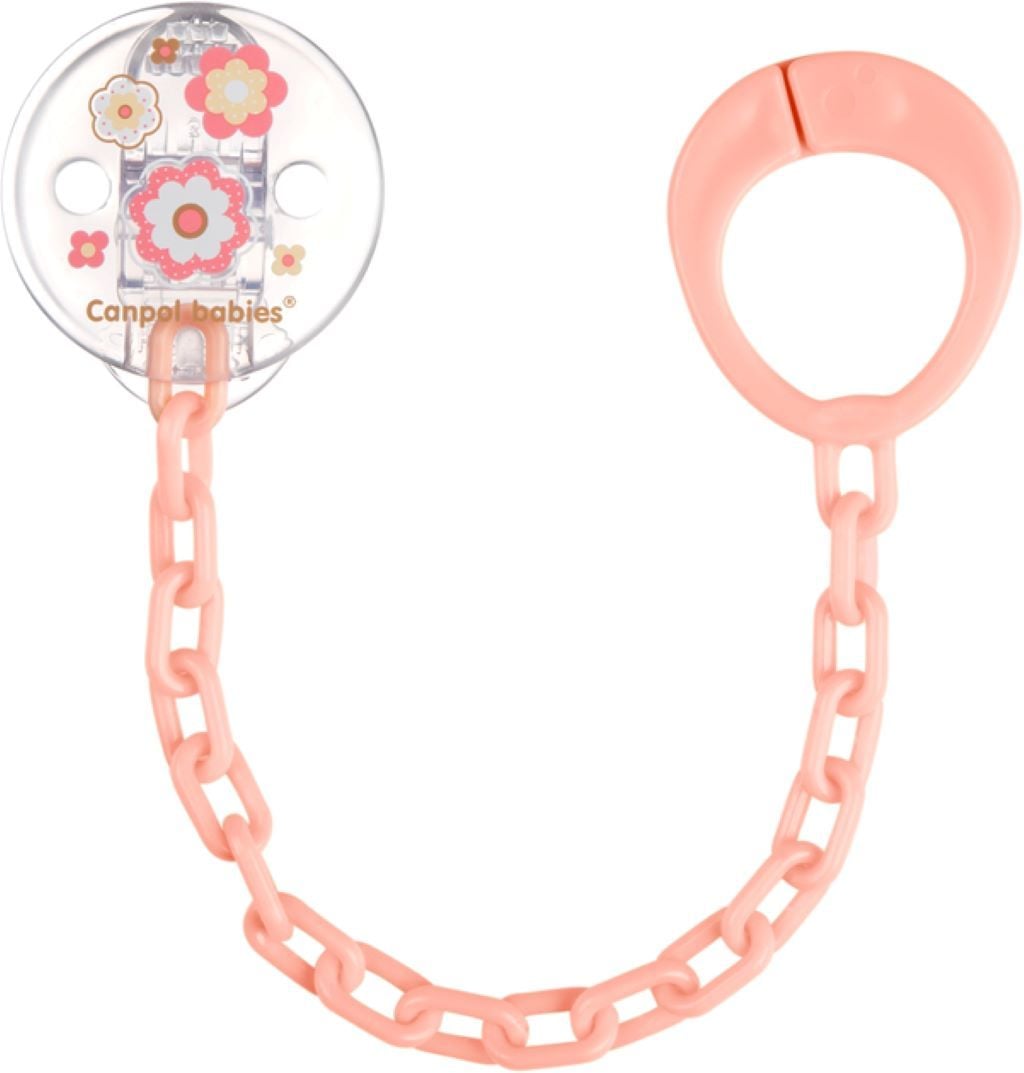 Ланцюжок для пустушки Newborn Baby рожевий 10/877_pin Canpol