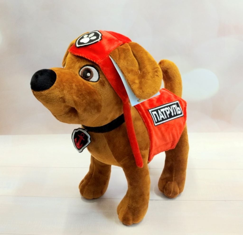 М'яка іграшка типу Цуценячий патруль 36*32 см вишиті очі цуценя Зума 0353 Dreamtoys