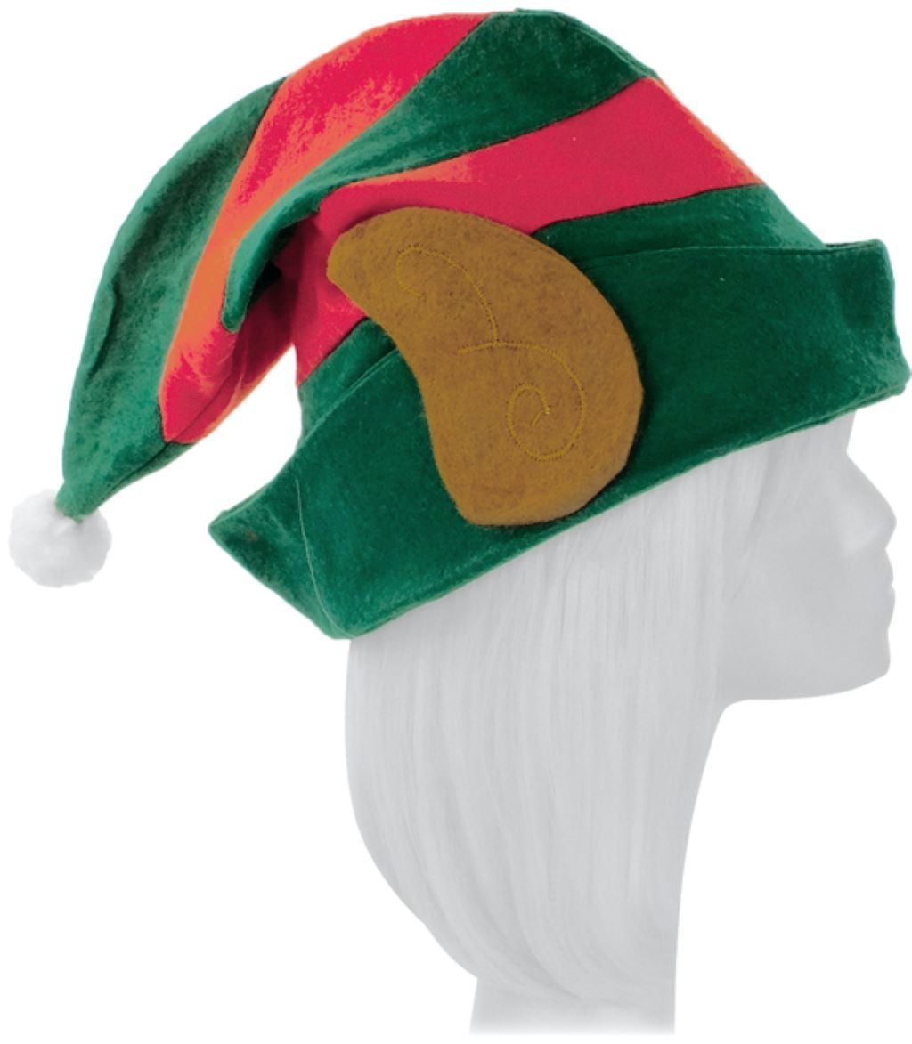 Шапка Ельфа з вухами фетрова зелена з червоним 9995391 Китай