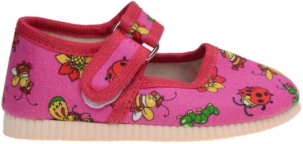 Мокасини 24-32р сад школа на липучці текстильні Комахи червоні 0222 Берегиня 23р