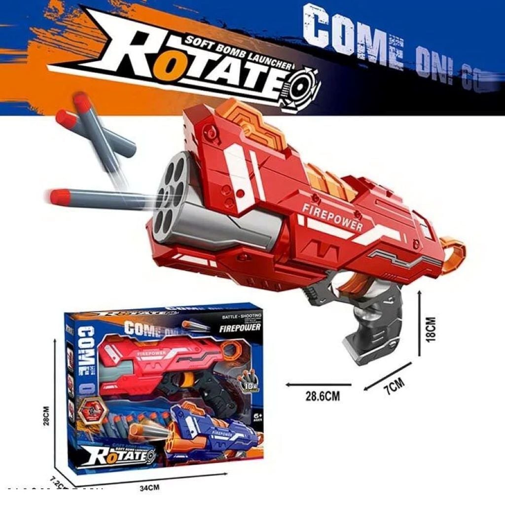 Пістолет поролонові кулі механічний 10куль у  коробці 34*27*6,6см 6336 Hip shot