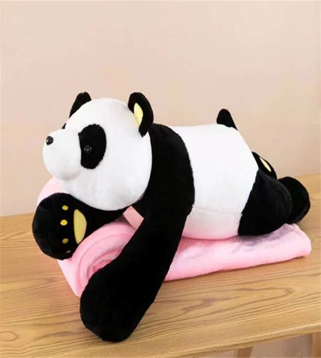 М'яка іграшка Панда 67 см з пледом 170*105 см M18204 Китай