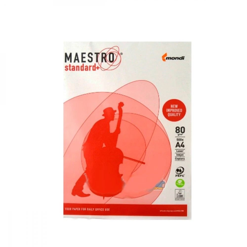 Папір А4 500арк 80г/м Maestro Standard+ 59028 Китай