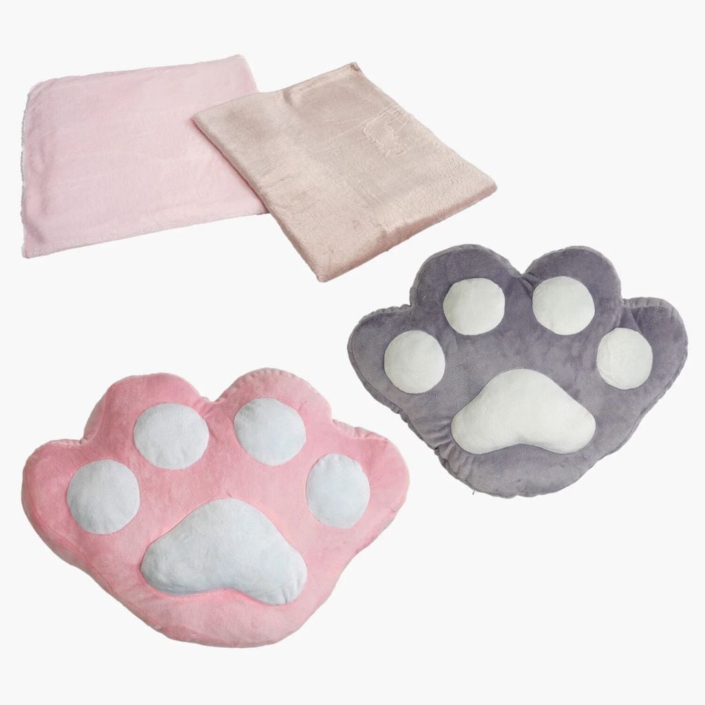 М'яка іграшка Лапка 30 см з пледом 100*80 см плюш мікс  кол 81293 Україна