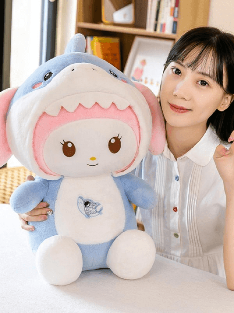 М'яка іграшка Куромі 30см Мелоді Акула велюр з хутром блакитна KON-36 Dreamtoys