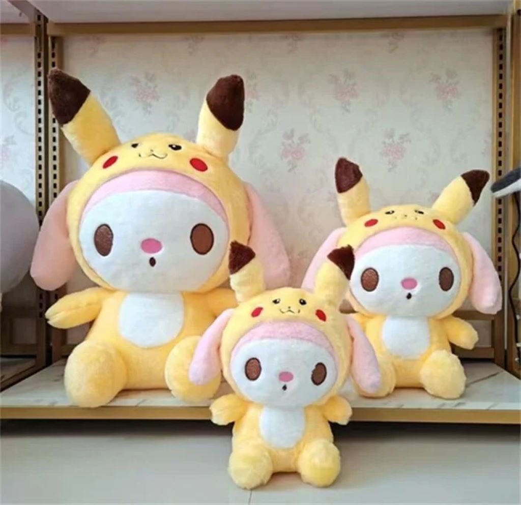 М'яка іграшка Мелоді 36см в костюмі Пікачу хутро жовтий M18567 Китай