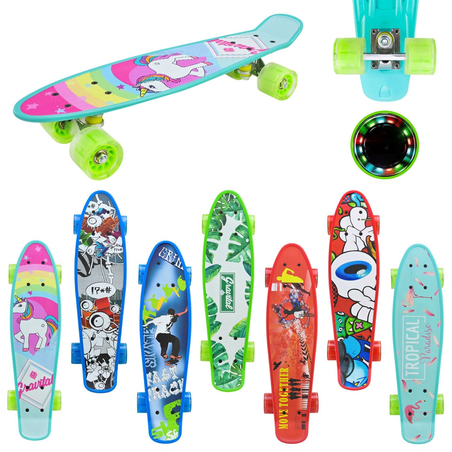 Пенні борд 56*15см PU колеса світло PB202 Китай