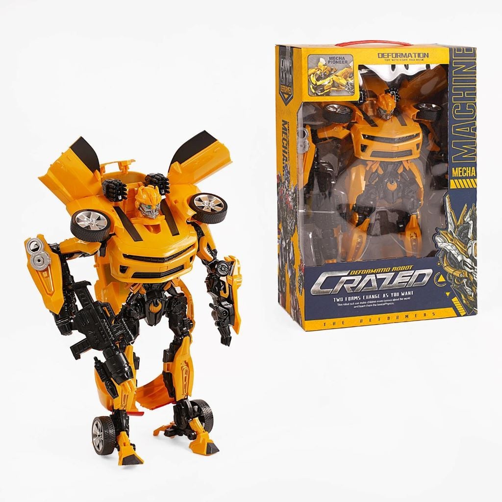 Трансформер робот машина Бамбелві зі зброєю аксесуари у коробці 40*30*18см W8826A Китай