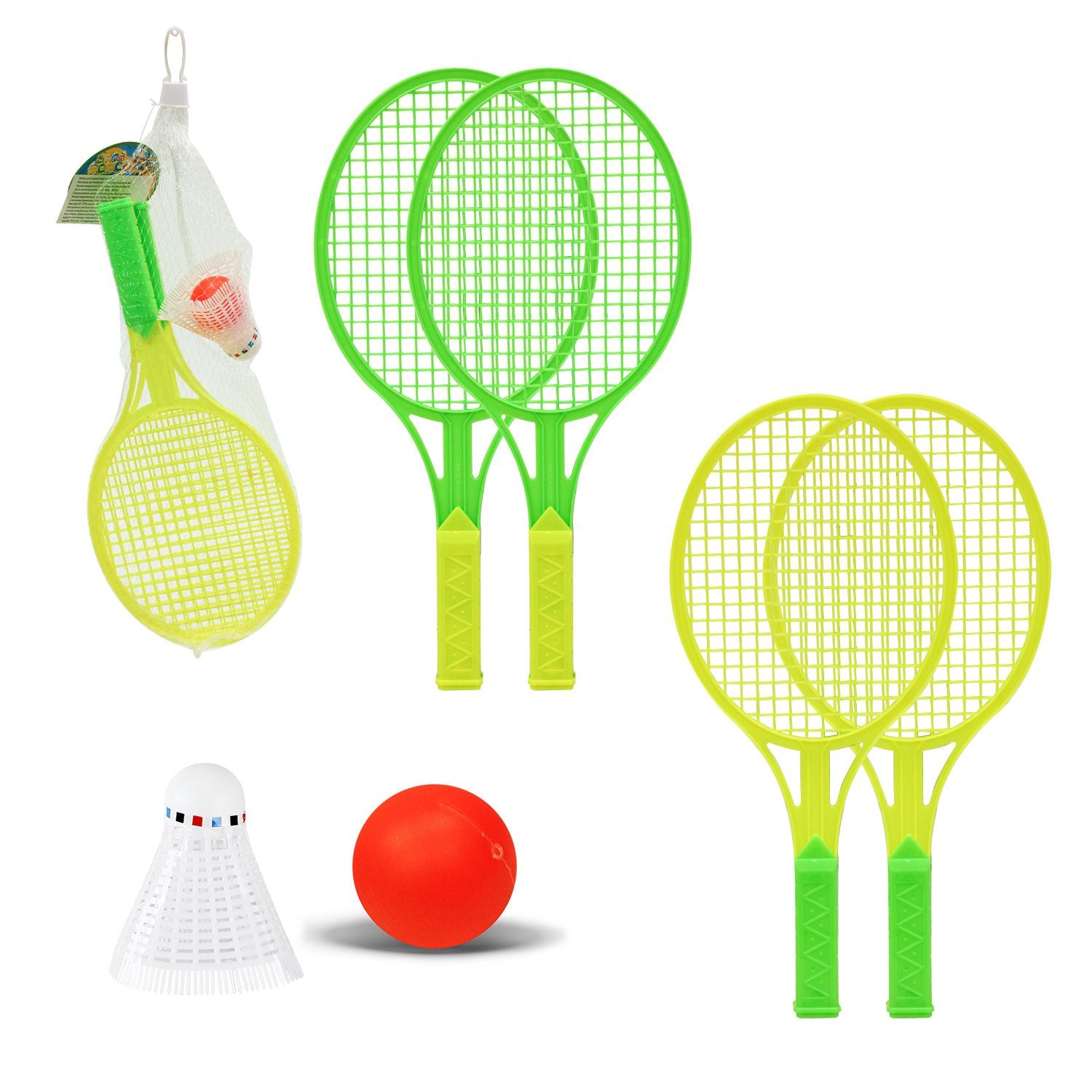 Ракетки 32см 2шт воланчик м'ячик у пакеті 4215 Китай