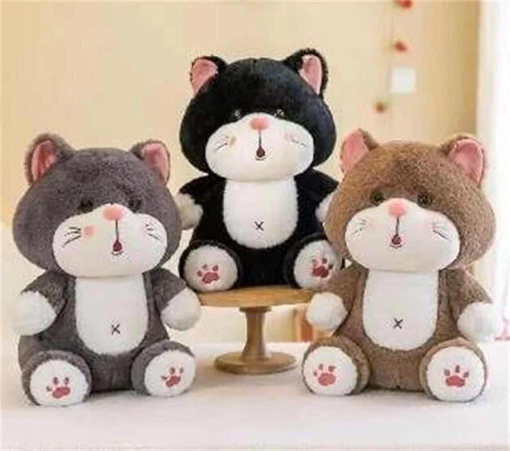 М'яка іграшка Котик 22 см хутро мікс видів і кольорів M18066 Китай