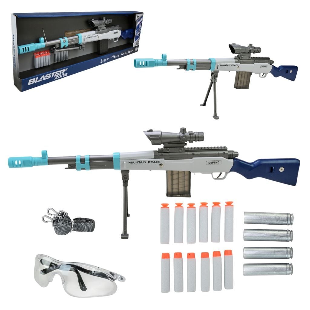 Автомат акумул поролонові пулі у коробці 89*30*8см WY2103B Wenyi