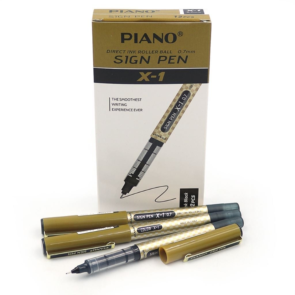 Ручка-роллер 0,7мм чорнильна чорна X-1 Китай