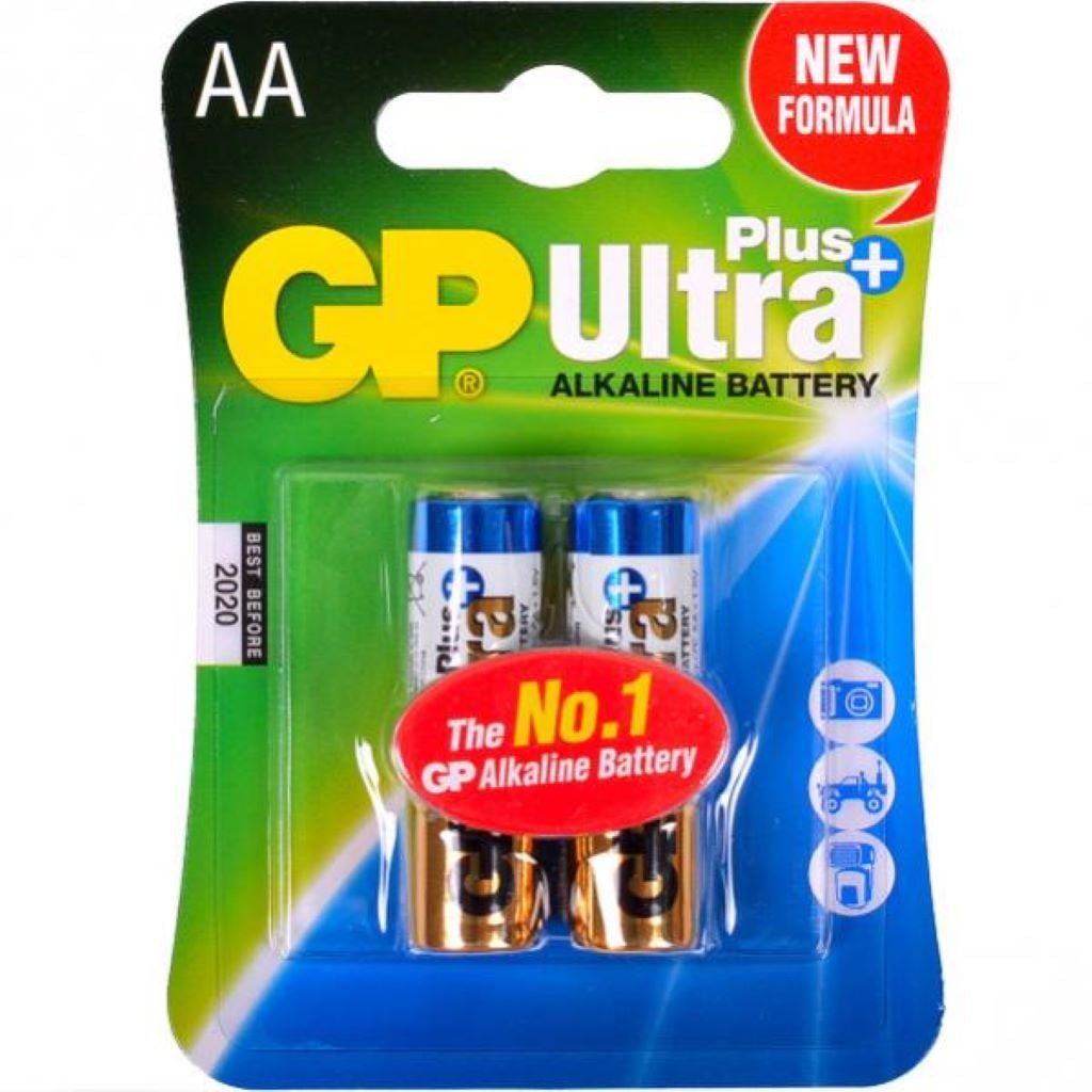 Батарейка пальчик AA Ultra Plus 1.5V R06 Alkaline new formula 15AUP-U2 GP