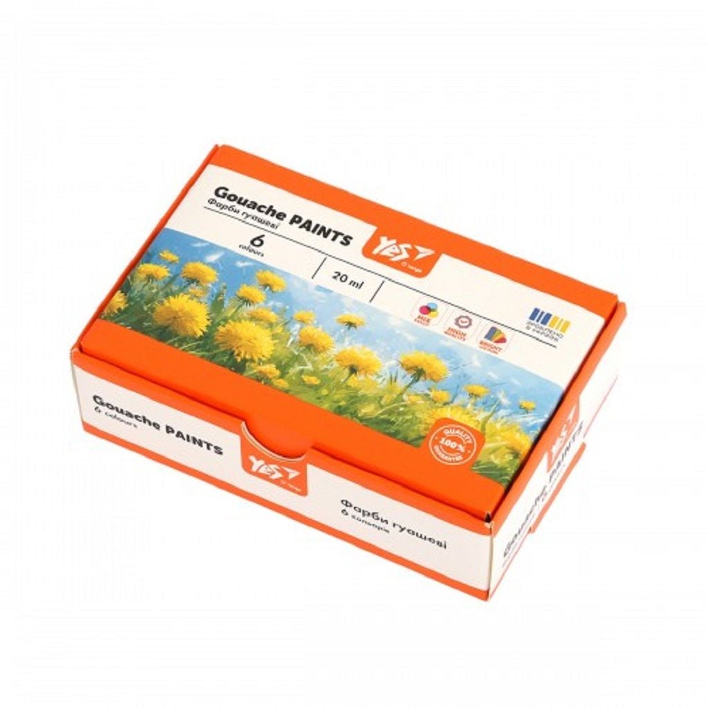 Гуаш 6кол по 20мл у коробці 12*9*3см 230430 Yes