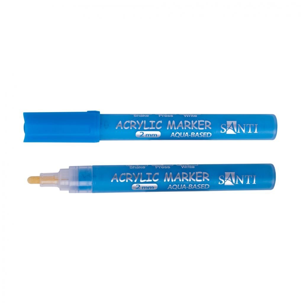 Маркер акриловий 1шт Aqua-Based 2мм SAC-16 темно синій 391045 Santi