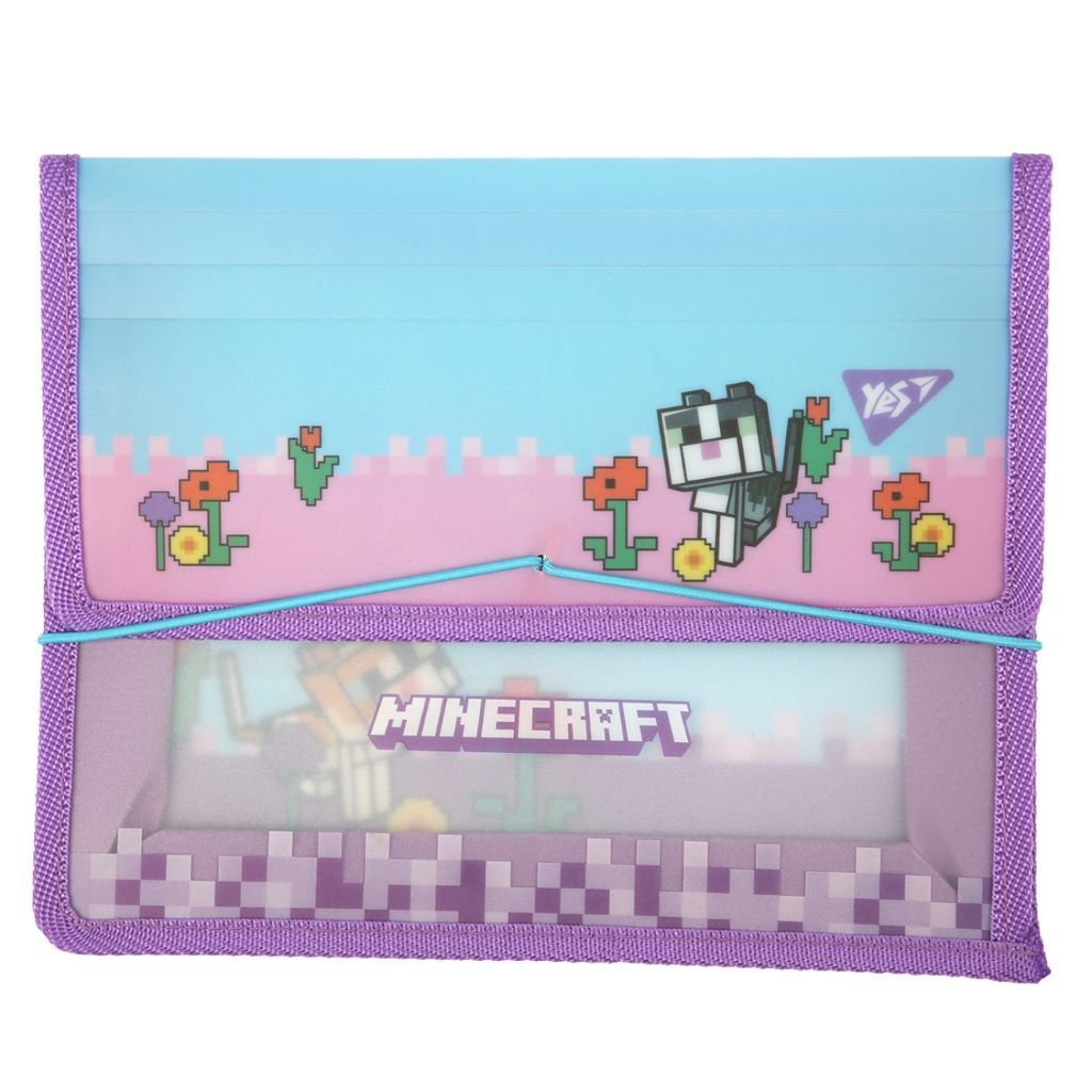 Папка B5 для зошитів на резинці пластикова Minecraft Spring 492308 Yes