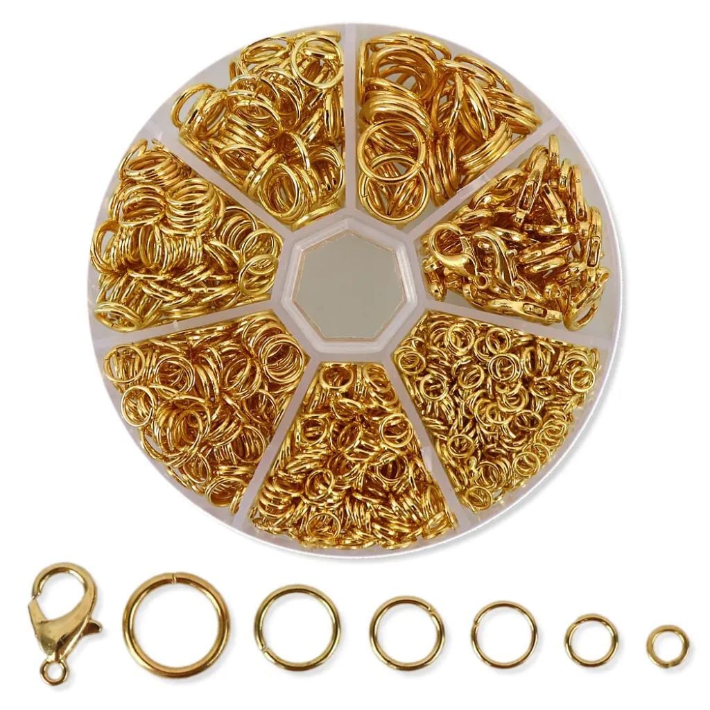 Набір фурнітури кільця 7 відділень золото у пакеті 96257 Україна