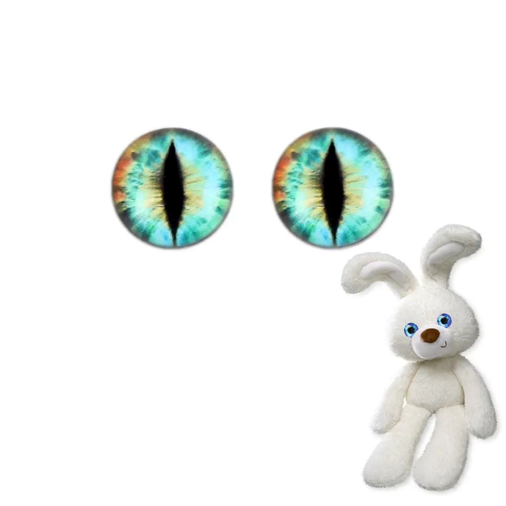 Очі 10мм пара 3D скляні зелені A-19 Китай