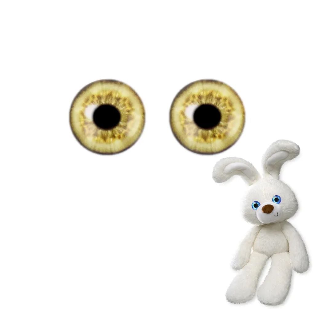 Очі 10мм пара 3D скляні коричневі самоклеючи A-26 Китай