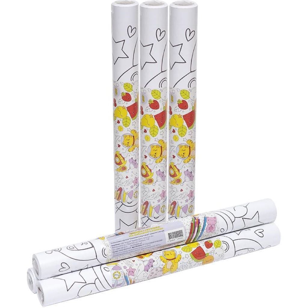 Розмальовка в рулолні Стежинка в еартинках 42см*5м ТЕ14418 Тетрада