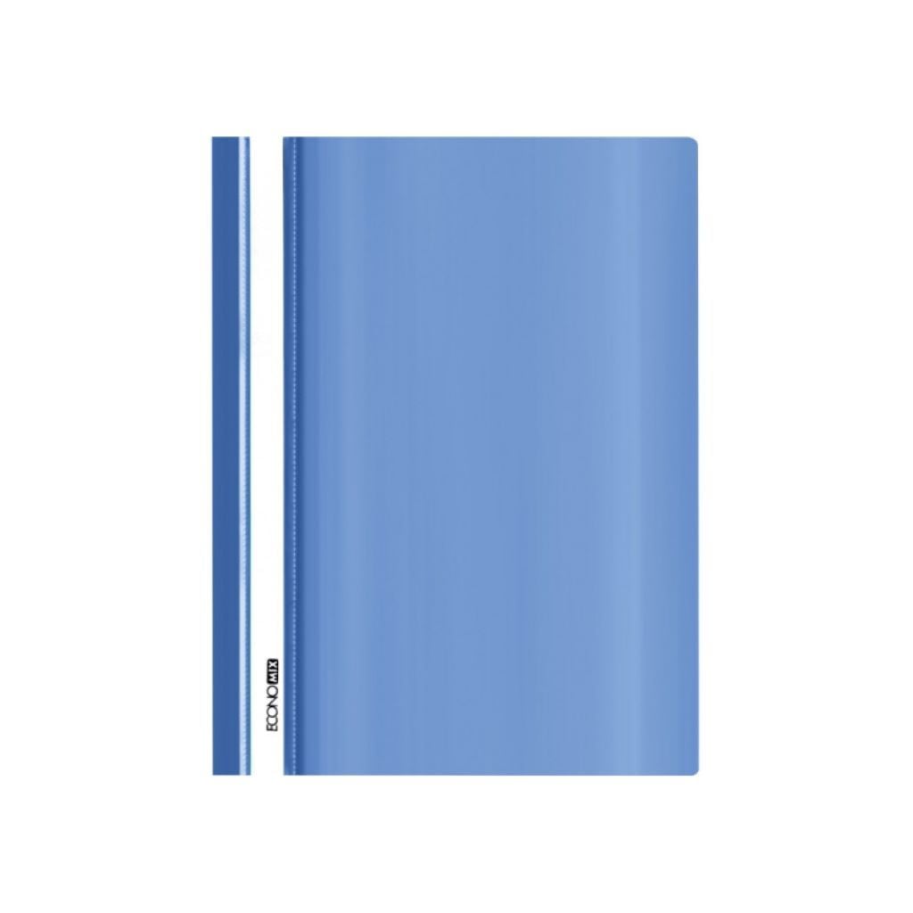 Папка А4 швидкозшивач пластикова тонка синя без перфорації 31511-02 Econo mix