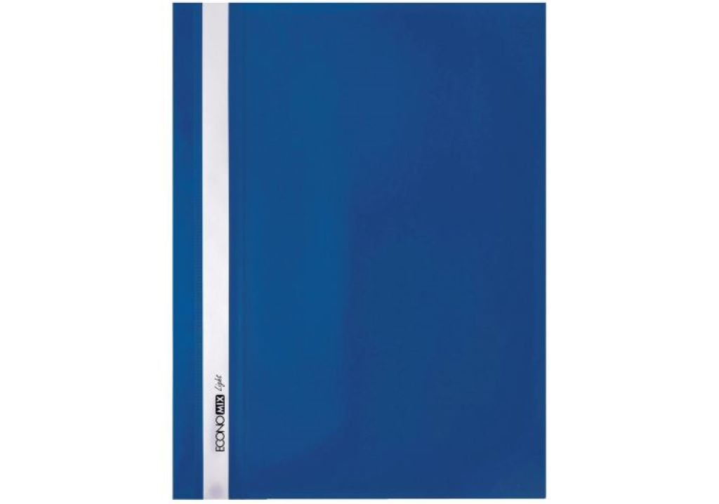 Папка А4 швидкозшивач пластикова тонка синя без перфорації 38503-02 Econo mix