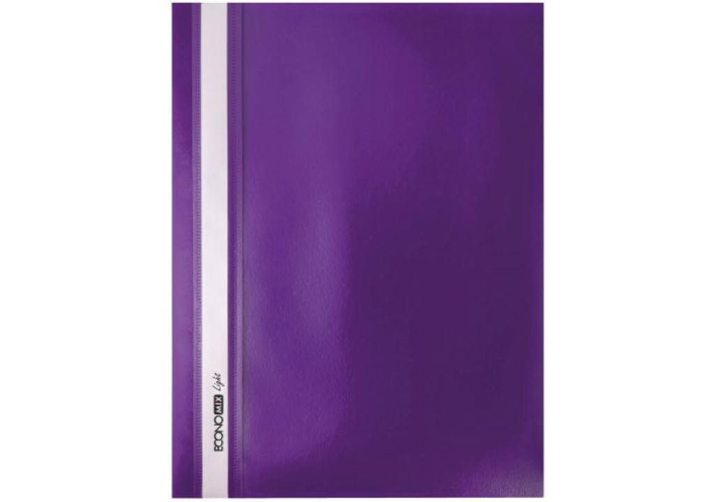 Папка А4 швидкозшивач пластикова тонка фіолетова без перфорації 38503-12 Econo mix