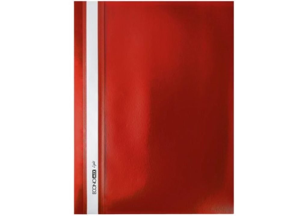 Папка А4 швидкозшивач пластикова тонка червона без перфорації 38503-03 Econo mix
