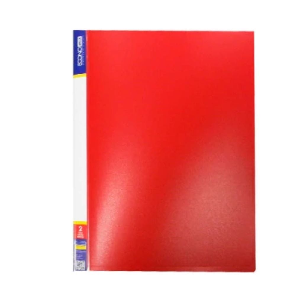 Папка А4 пластик 2 кільця з карманом синя 30701-02 Econo mix