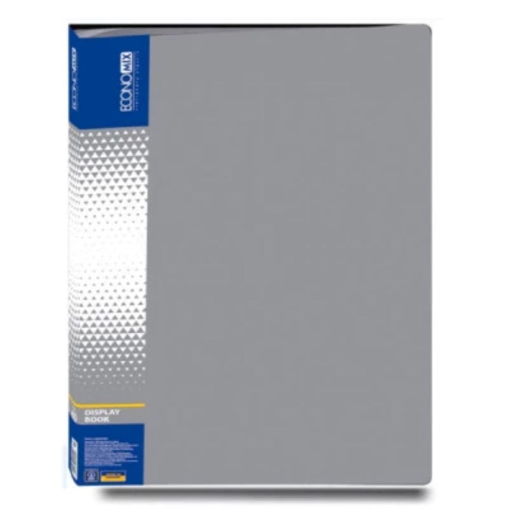 Папка А4 з файлами пластик 40 файлів сіра 30604-10 Econo mix