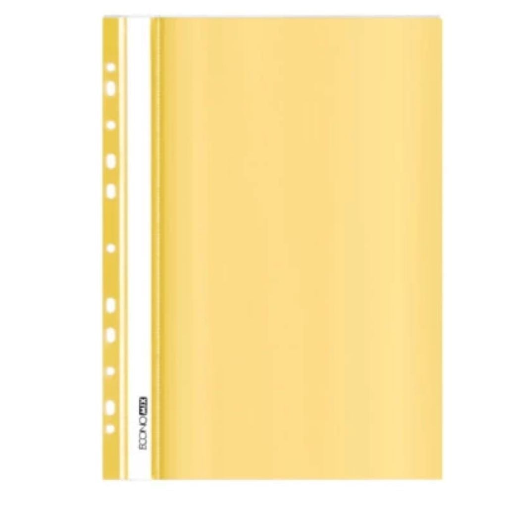 Папка А4 швидкозшивач з перфорацією пастельно жовтий гнянець 31510-85 Econo mix