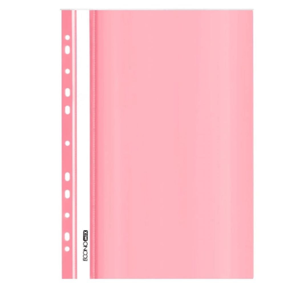 Папка А4 швидкозшивач з перфорацією пастельно рожевий гнянець 31510-89 Econo mix