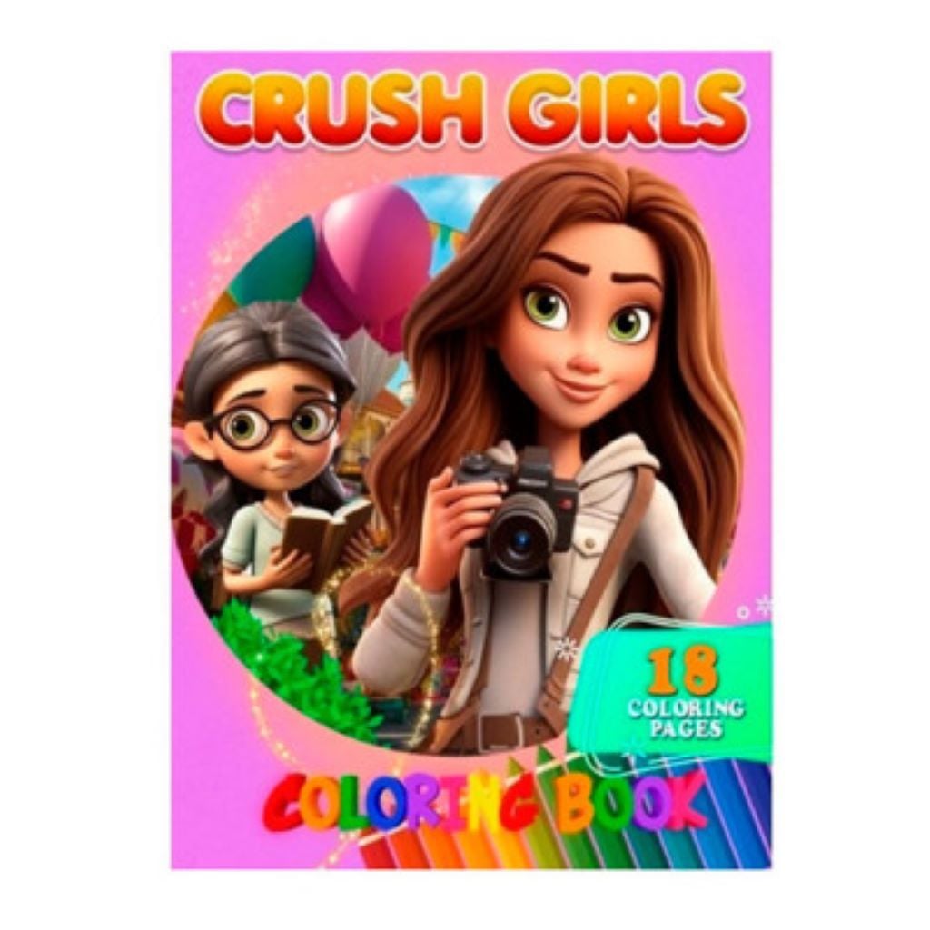 Розмальовка А4 Crush Girls 18 малюнків на скобі А05122408 Jumbo