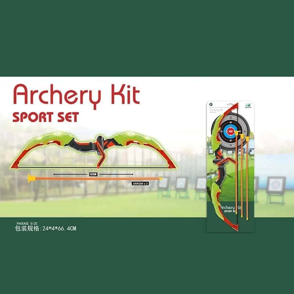 Лук 63см 3 стріли на присосках паперова мішень 988-680D Китай